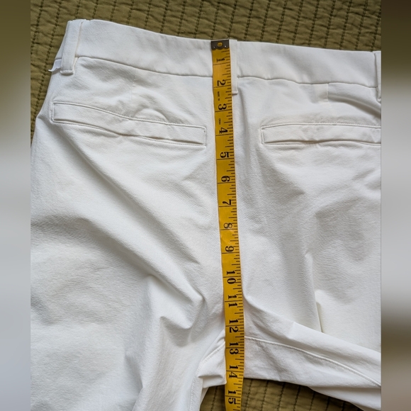 Lululemon Women's White Woven Stretch Pants Side Zipper Pocket Size 32 - Picture 16 of 16